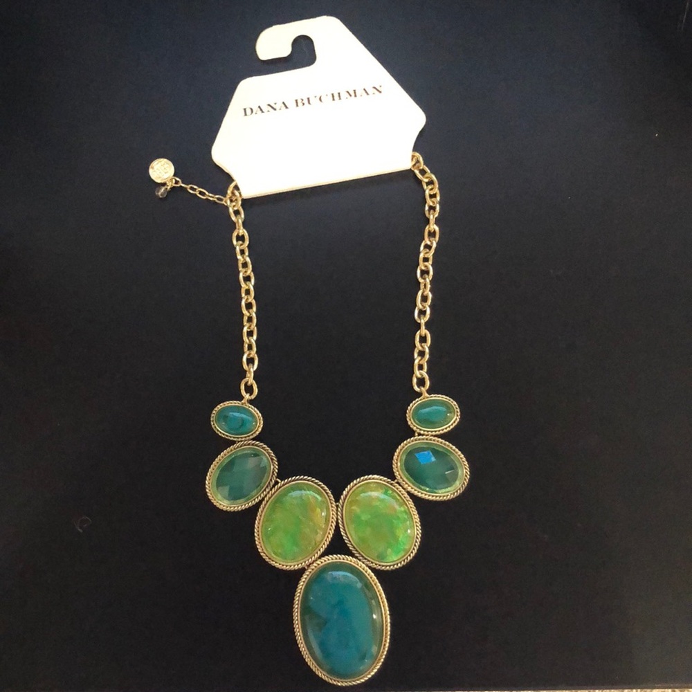 Dana Buchman Blue Green Statement Necklace